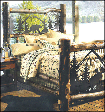 log cabin bed frame